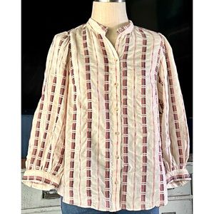 Anthropologie Femme Bella Blouse Top M